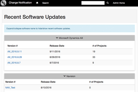 Thumbnail of the Lippert Components change management screen