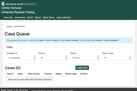 Thumbnail of the MSU University Physician Tracing applicatin